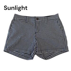 Old Navy Womens Everyday Short Size 4 Black & White Gingham Checkered